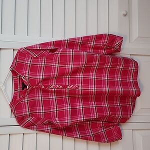 Talbots Plaid Blouse